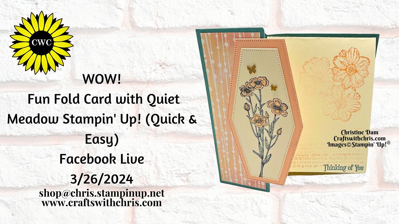 Fun Fold Card with Quiet Meadow Stampin Up! (Quick & Easy)