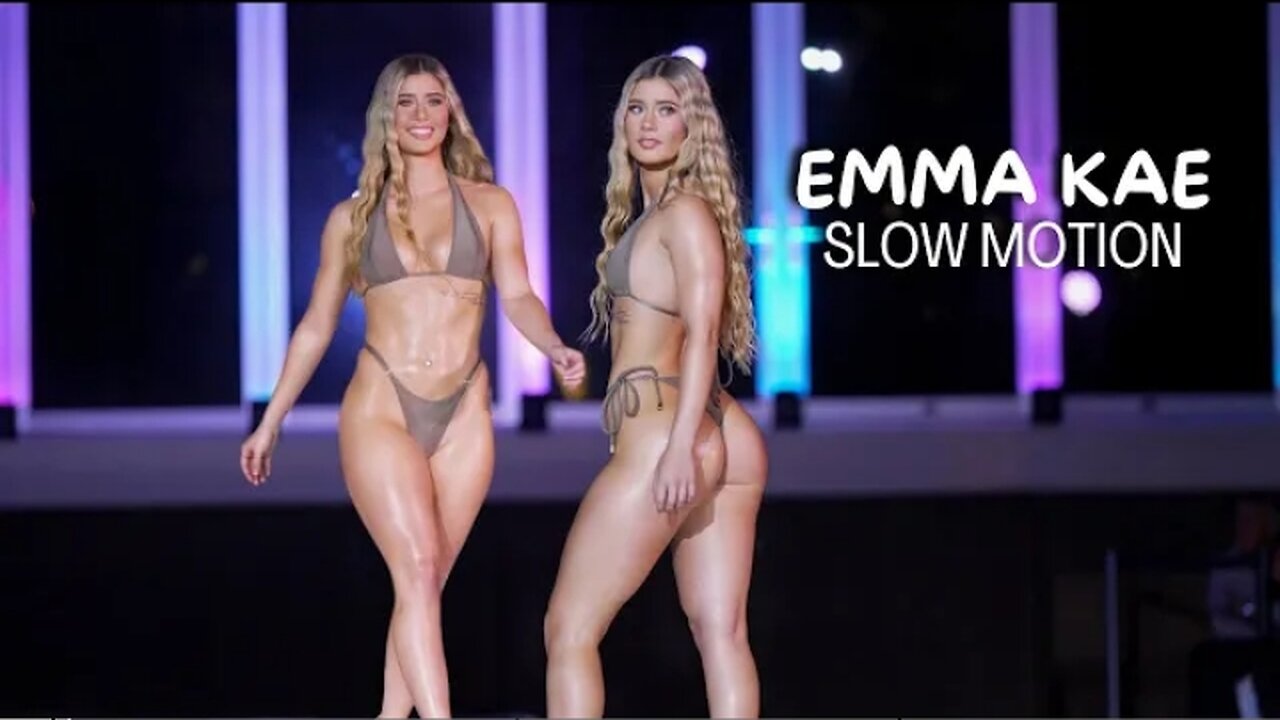 Emma Kae in Slow Motion | Miami Art Basel 2024 DAER Nightclub #hotmiamistyles #bikini #runway