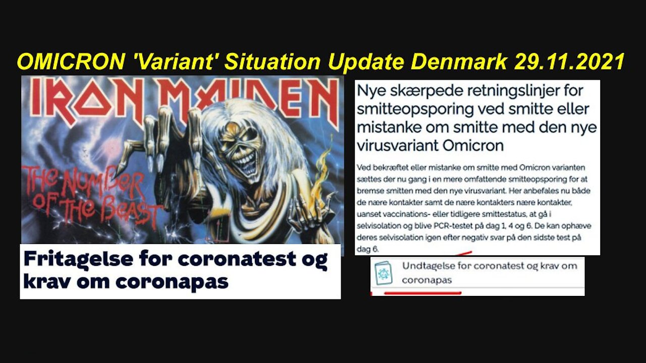 OMICRON Variant Situation Update Denmark Monday 29.11.2021
