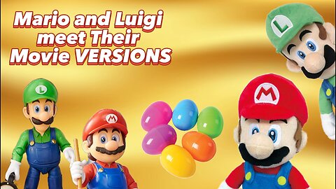 Super Mario and Friends: Mario and Luigi meet their Movie VERSIONS