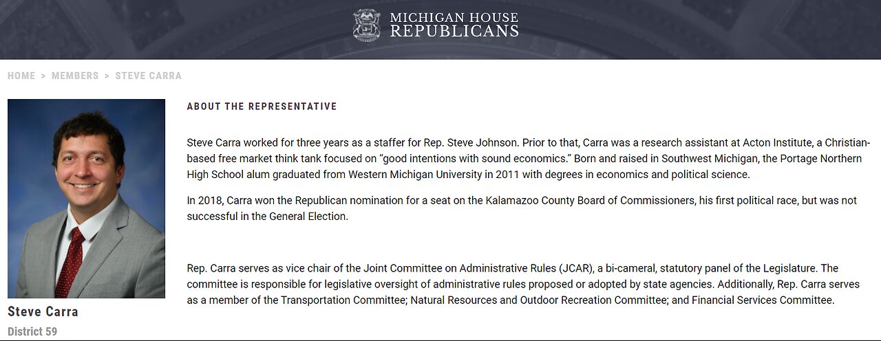 Logiks View: Rep. Carra on AxMITax and Precinct Delegate Info!