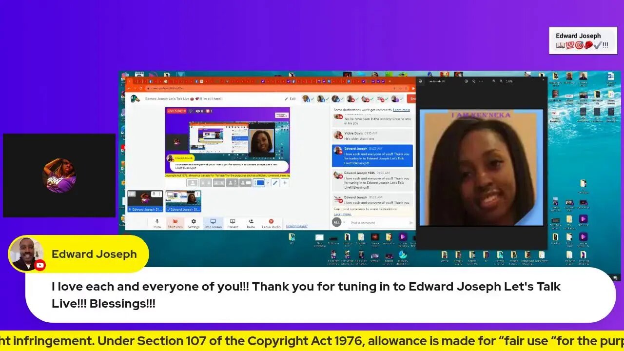 Edward Joseph Lets Talk Live 👄 💕!!! Im still here!!!