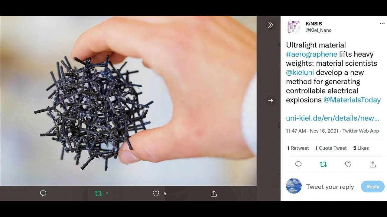 AEROGRAPHENE - A Big Step Toward Anti-Gravity - One Pound Lifts An Elephant!?