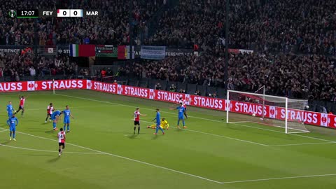 Samenvatting Feyenoord - Marseille met Italiaans commentaar.