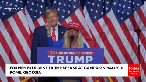 WATCH- Trump Invites Marjorie Taylor Greene Up On Stage During Georgia Rally- 'Please Come Up'
