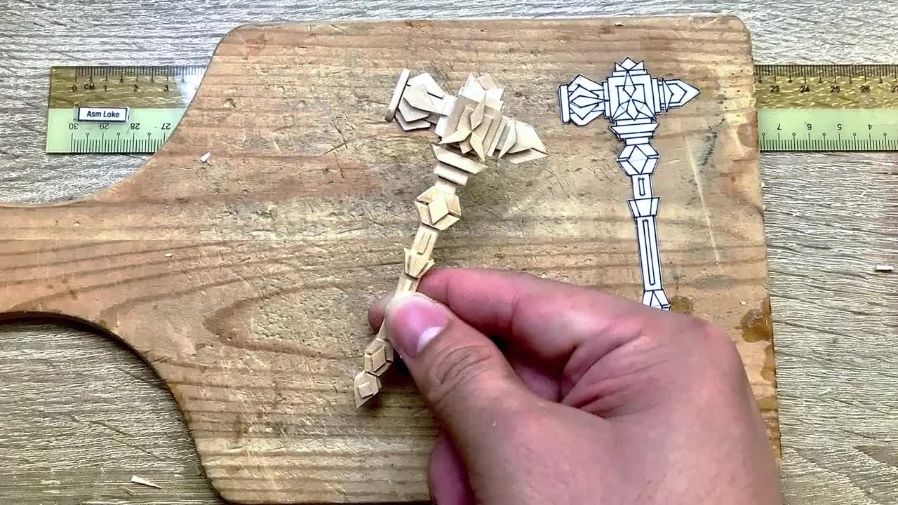 Mini Battle Hammer no.1 - Part 2 (How to DIY/Make) 4K video, 迷你战锤, 미니 배틀 해머, ミニバトルハンマー, мини боевой молот