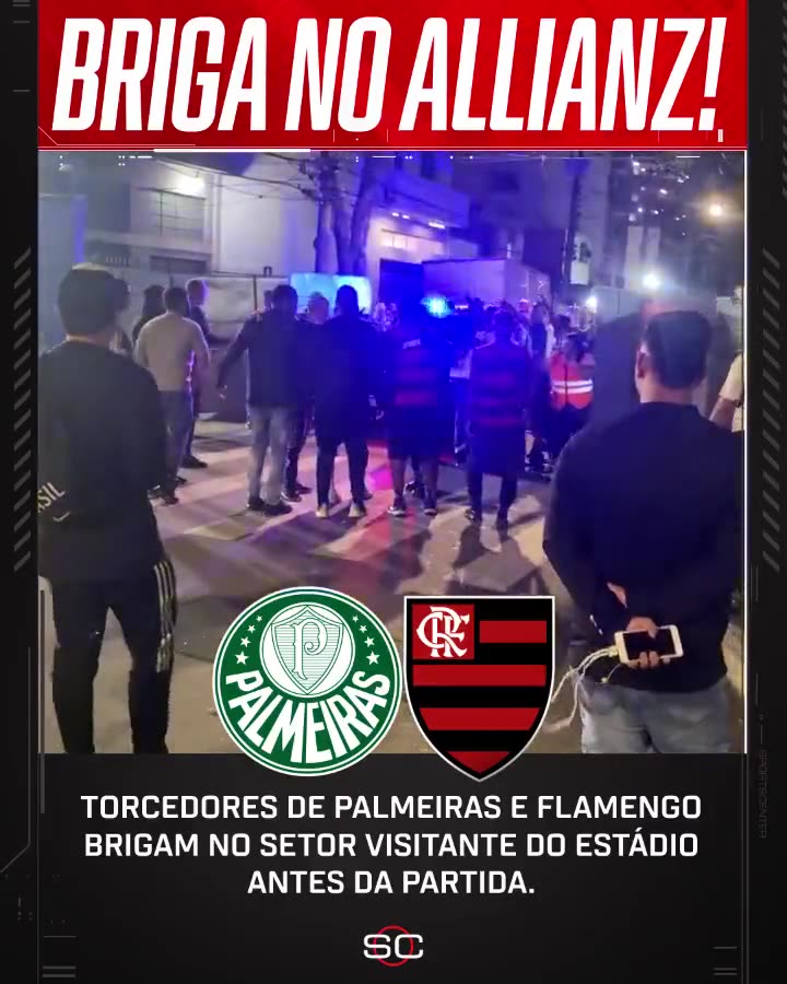 violência pós-jogo do Palmeiras x Flamengo deixa dois feridos