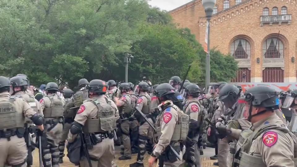 TX State Troopers were deployed to the Univ of Texas at Austin on Wednesday