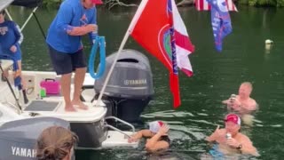 Homasassa Springs Florida Trump Boat Party Drinking