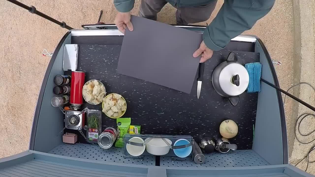 Thanksgiving Dinner in the Vespa Camping Trailer! CC for full commentary