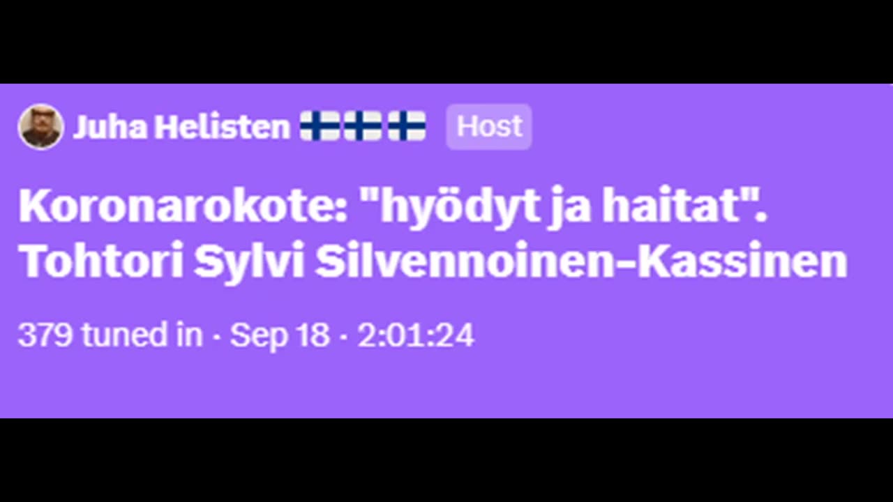 Tohtori Sylvi Silvennoinen-Kassinen koronarokote hyödyt ja haitat