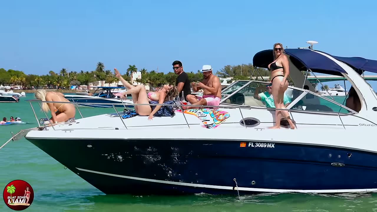 BEST MIAMI SANDBAR SCENE! YOU CANT MISS IT!! BOAT ZONE MIAMI