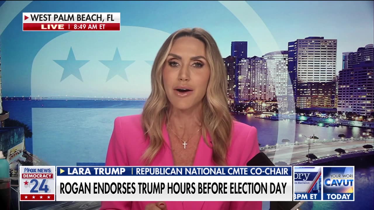 Lara Trump: Joe Rogans Trump endorsement could boost the male vote