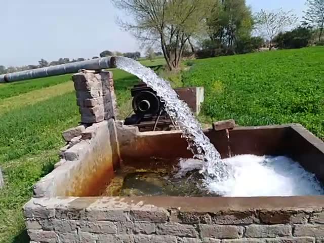 Water motor in village beautiful to watch