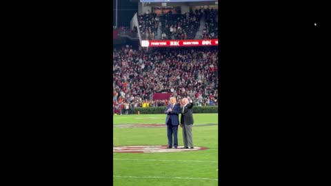 South Carolina Game Crowd Erupts When Trump Shows Up