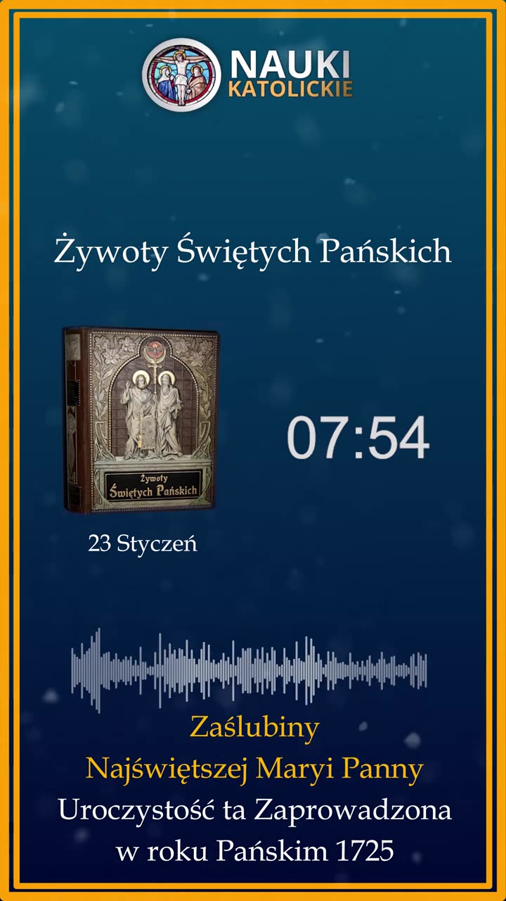 Jak wyglądał Ślub Maryi i Józefa? | 23 Styczeń