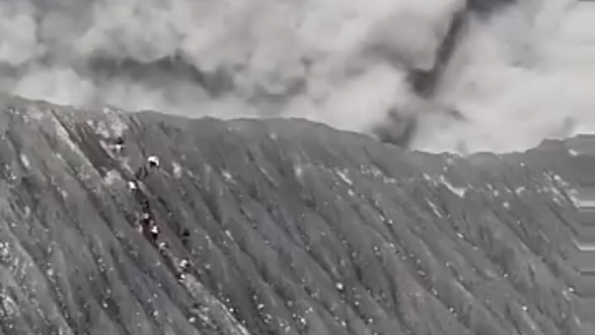 Thrill-Seekers Run For Their Lives as Volcano Erupts