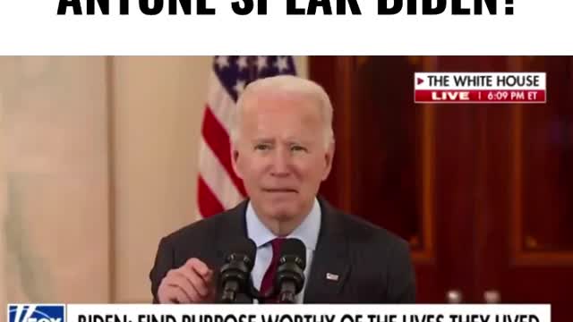 Does anyone speak Biden?
