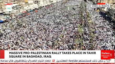 Massive Pro-Palestinian Rally Takes Place In Tahir Square In Baghdad, Iraq