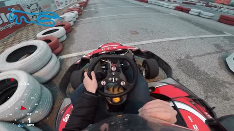 Beginner Go-Kart Driver Crashes At Full Speed Into Tire Barrier