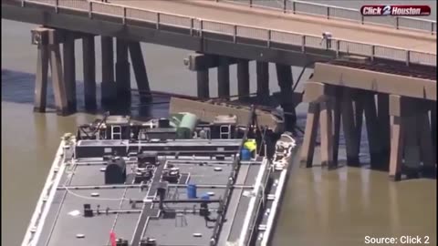 AGAIN?!: Watch As Barge Strikes Texas Bridge, Causing Partial Collapse