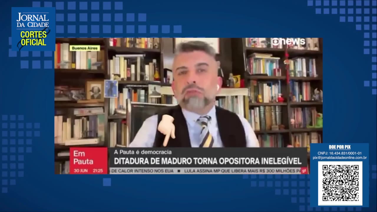 Jornalista da Globo joga na cara de colegas a democracia venezuelana defendida por Lula